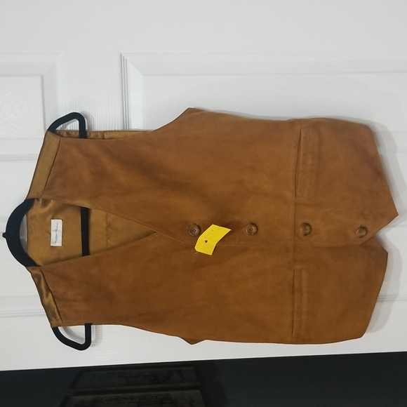 PETER HAHN Rare Genuine Smooth Kidskin Suede Leather Vest - Picture 2 of 10